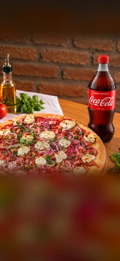 Bem Casado: Pizza G Calabresa Suprema + Coca Cola 600ml