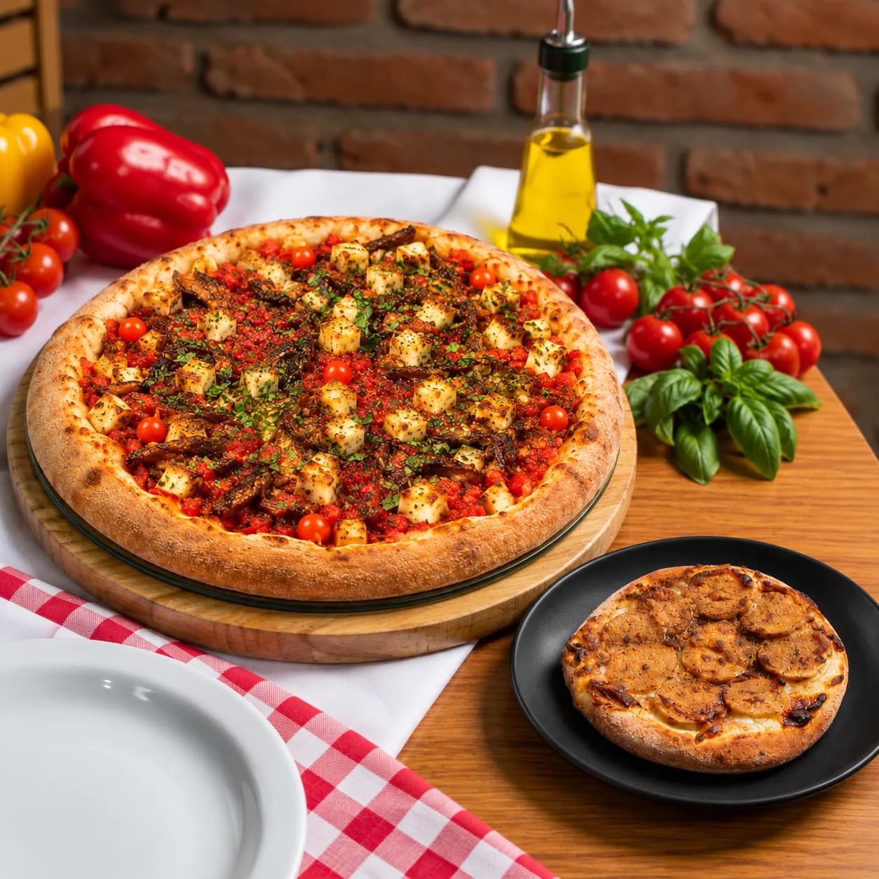 Pimenta e Canela: Pizza P Calabresa Baianíssima + 1 Esfirra Banana e Canela