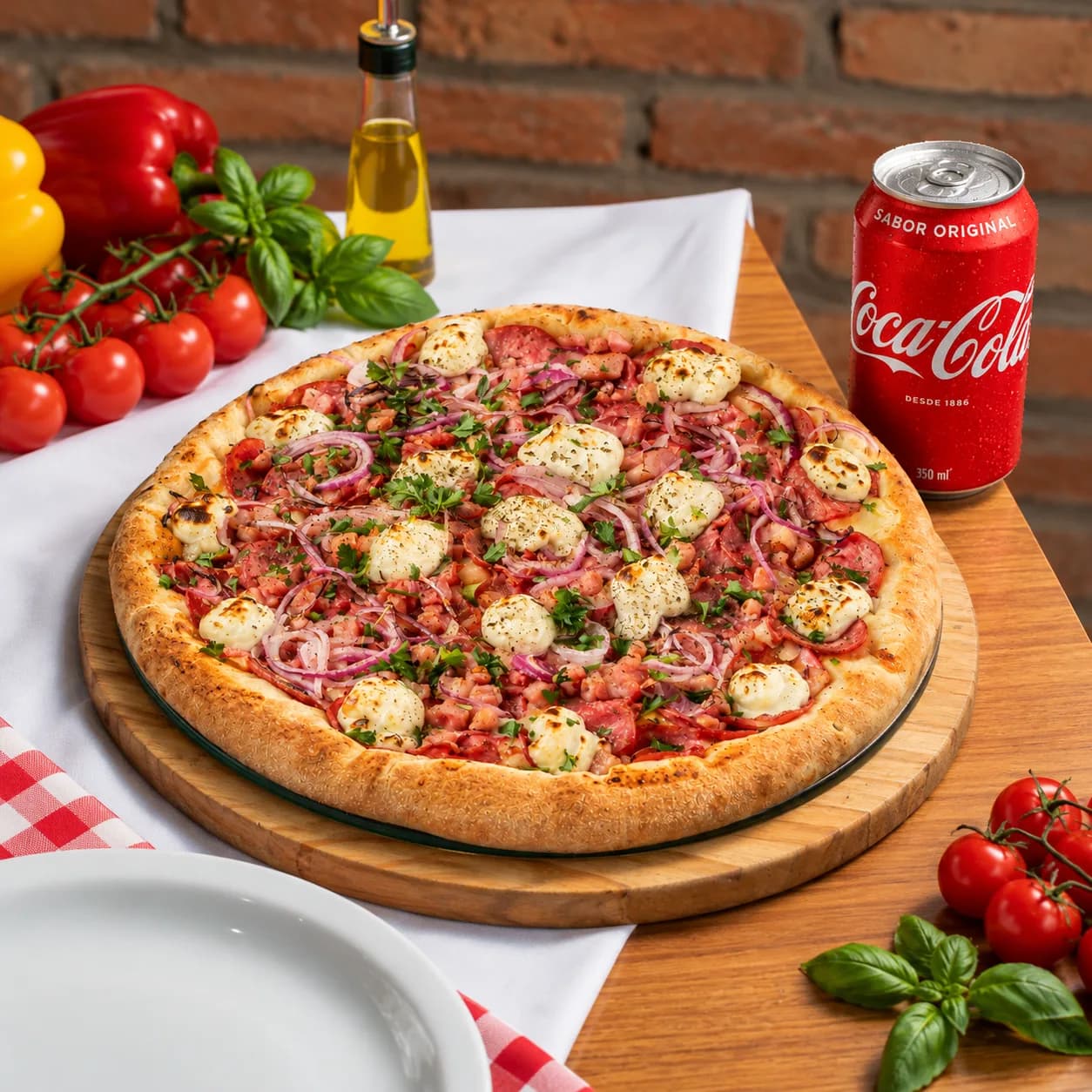 Xodó: Pizza P Calabresa Suprema + Coca Cola 350ml